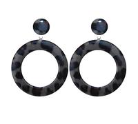 SXSWCH Pendientes para Mujeres, Pendientes de Tachuelas de Frutas PU Tendencias de Cuero PU Tendencia exagerada de Pendientes de Estampado de Leopardo Grandes Joyas para Mujeres ui