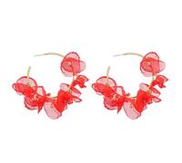 SXSWCH Pendientes para Mujeres, pétalos Azules, Joyas para Vacaciones de Verano, Hermosas Joyas.