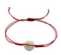 SXSWCH Pulsera de jade para la pulsera, brazalete de feng shui, pulsera de riqueza, brazalete de Buddha, regalo de buena suerte para hombres joyas de mujeres (color: rojo)