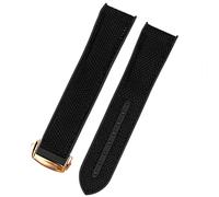 SXSWCH Reloj Correa para Omega 300 Seamaster 600 Planet Ocean plegable hebilla de silicona de nylon accesorios de montaje, 22mm, A
