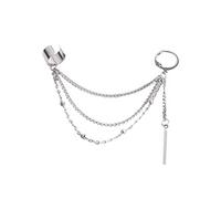 SXSWCH Tassel Vintage Dangle Eargle Crawler Grewler Parring para mujeres Cartílago de acero inoxidable Cartílago Pequeño vina de aro en capas Drop de cadena en capas Moda Ligera Comfia Joyería 1