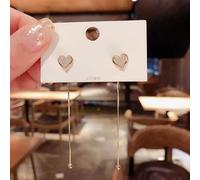 SXSWCH Zircón con incrustación -Color Corazón Long Tassel Pendes Joyas para mujeres Regalo de cumpleaños