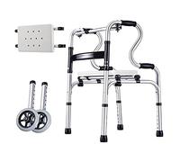 SXTYFBB Andador Plegable Bariátrico Robusto de Aleación de Aluminio para Ancianos, Marco de Caminación Auxiliar de Rehabilitación, Ayuda para Caminar Ajustable en Altura (A) Lofty Ambition