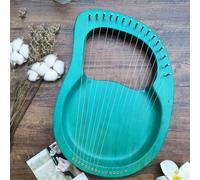 SXTYYH 10,16,19,21,24 Cuerdas Arpa De Lira, Cuerpo De Caoba Portátil Principiante Lyre Harp Con Llave De Afinación Cuerda De Repuesto Estuche De Transporte Paño De Limpieza(16-string slate green)