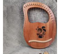 SXTYYH 10,16,19,21,24 Cuerdas Arpa De Lira, Cuerpo De Caoba Portátil Principiante Lyre Harp Con Llave De Afinación Cuerda De Repuesto Estuche De Transporte Paño De Limpieza(19-string Ginkgo Biloba A)