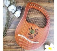SXTYYH 10,16,19,21,24 Cuerdas Arpa De Lira, Cuerpo De Caoba Portátil Principiante Lyre Harp Con Llave De Afinación Cuerda De Repuesto Estuche De Transporte Paño De Limpieza(16-string ginkgo biloba)