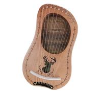 SXTYYH 10,16,19,21,24 Cuerdas Arpa De Lira, Cuerpo De Caoba Portátil Principiante Lyre Harp Con Llave De Afinación Cuerda De Repuesto Estuche De Transporte Paño De Limpieza(10-string wood color)