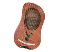 SXTYYH 10,16,19,21,24 Cuerdas Arpa De Lira, Cuerpo De Caoba Portátil Principiante Lyre Harp Con Llave De Afinación Cuerda De Repuesto Estuche De Transporte Paño De Limpieza(10-string wood color A)