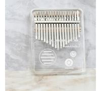 SXTYYH 17 Claves Kalimba Piano De Pulgar Madera Africano Kit De Piano De Dedos Incluye Martillo Afinador Pegatinas Bolsa Portátil Instrumento Musical Divertido(Transparent)