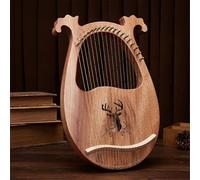 SXTYYH 19 Cuerdas Arpa De Lira Cuerpo De Caoba Principiante Lyre Harp Portátil Instrumento Musical for Amantes De La Música, Adultos, Niños Arpa Lira(19-tone elk C)