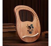 SXTYYH 19 Cuerdas Arpa De Lira Cuerpo De Caoba Principiante Lyre Harp Portátil Instrumento Musical for Amantes De La Música, Adultos, Niños Arpa Lira(19-tone flower A)