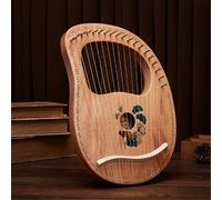 SXTYYH 19 Cuerdas Arpa De Lira Cuerpo De Caoba Principiante Lyre Harp Portátil Instrumento Musical for Amantes De La Música, Adultos, Niños Arpa Lira(19-tone apricot leaf)