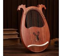 SXTYYH 19 Cuerdas Arpa De Lira Cuerpo De Caoba Principiante Lyre Harp Portátil Instrumento Musical for Amantes De La Música, Adultos, Niños Arpa Lira(19-tone elk D)
