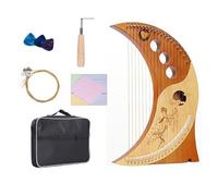 SXTYYH 19 Cuerdas Arpa De Lira Tipo De Luna Instrumento De Cuerda Duradero Principiante Portátil Lyre Harp Instrumentos Musicales(19-note-boxed kit)