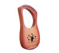 SXTYYH 7,10 Cuerdas De Metal Arpa De Lira Caoba Lyre Harp Con Púas, Llave De Afinar, Paño De Limpieza for Principiante Adulto Niños(7 noter C)