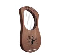 SXTYYH 7,10 Cuerdas De Metal Arpa De Lira Caoba Lyre Harp Con Púas, Llave De Afinar, Paño De Limpieza for Principiante Adulto Niños(7 noter B)