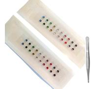 SXTYYH Acupuncture Semillas De Oreja Crystal Clear for Desintoxicación Y Desinflamar Masaje De Oídos for Ayudar A Perder Peso Y Calmarse Pops Acupresión Semillas Prensa Orejas(40PCS)