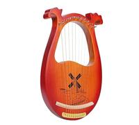 SXTYYH Arpa De Lira 10,15,19 Cuerdas Caoba Lyre Harp Fácil De Aprender Portátil Cuerpo De Caoba Instrumento Musical for Principiantes, Niños Y Adultos(10-tone box-deer horn windmill)