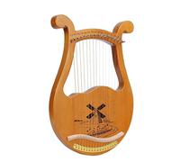 SXTYYH Arpa De Lira 10,15,19 Cuerdas Caoba Lyre Harp Fácil De Aprender Portátil Cuerpo De Caoba Instrumento Musical for Principiantes, Niños Y Adultos(16-tone box-round head windmill)