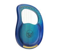 SXTYYH Arpa De Lira 10,15,19 Cuerdas Caoba Lyre Harp Fácil De Aprender Portátil Cuerpo De Caoba Instrumento Musical for Principiantes, Niños Y Adultos(16-tone board-blue)
