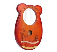 SXTYYH Arpa De Lira 10,15,19 Cuerdas Caoba Lyre Harp Fácil De Aprender Portátil Cuerpo De Caoba Instrumento Musical for Principiantes, Niños Y Adultos(16-tone box-panda A)
