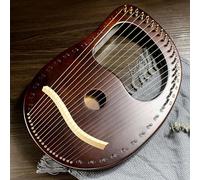 SXTYYH Arpa De Lira 16/19/24 Cuerdas De Metal Lyre Harp Instrumento Musical Caoba Arpa Lira Con Llave De Afinar, Portátil Volátil for Adulto Principiante(16-note coffee box piano)