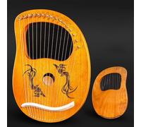 SXTYYH Arpa De Lira 16, 19 Cuerdas Principiante Portátil Lyre Harp for Adultos Niños Principiante Instrumento Musical Con Llave Inglesa(16 Speaker Piano Phoenix Log)