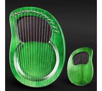 SXTYYH Arpa De Lira 16, 19 Cuerdas Principiante Portátil Lyre Harp for Adultos Niños Principiante Instrumento Musical Con Llave Inglesa(16 Fretboard Piano Dark Green)