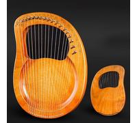 SXTYYH Arpa De Lira 16, 19 Cuerdas Principiante Portátil Lyre Harp for Adultos Niños Principiante Instrumento Musical Con Llave Inglesa(19 Fretboard Piano Log)