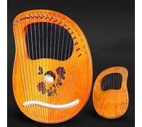 SXTYYH Arpa De Lira 16, 19 Cuerdas Principiante Portátil Lyre Harp for Adultos Niños Principiante Instrumento Musical Con Llave Inglesa(19 Speaker Piano Butterfly)
