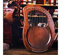 SXTYYH Arpa De Lira 16, 19 Cuerdas Principiante Portátil Lyre Harp for Adultos Niños Principiante Instrumento Musical Con Llave Inglesa(16 Fretboard Piano Curry)