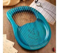 SXTYYH Arpa De Lira 16/21/24 Cuerdas Lira De Cuerdas Metálicas, Profesional Lyre Harp Instrumento Musical for Adulto Principiante Música Aficionados(16-string-boarded-blue)