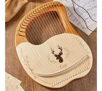 SXTYYH Arpa De Lira 16/21/24 Cuerdas Lira De Cuerdas Metálicas, Profesional Lyre Harp Instrumento Musical for Adulto Principiante Música Aficionados(21-string-boxed-original A)