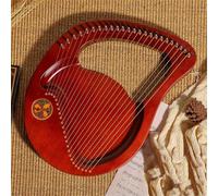 SXTYYH Arpa De Lira 16,21,24 Cuerdas Portátil Lyre Harp Instrumento Musical Cuerpo De Caoba Cuerda De Metal for Adulto Niños Principiante Arpa Lira Estilo Clásico(24-string Plank Fuchsia)