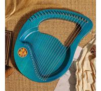 SXTYYH Arpa De Lira 16,21,24 Cuerdas Portátil Lyre Harp Instrumento Musical Cuerpo De Caoba Cuerda De Metal for Adulto Niños Principiante Arpa Lira Estilo Clásico(24-string Plank Emerald Green)