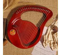 SXTYYH Arpa De Lira 16,21,24 Cuerdas Portátil Lyre Harp Instrumento Musical Cuerpo De Caoba Cuerda De Metal for Adulto Niños Principiante Arpa Lira Estilo Clásico(21-string Plank Fuchsia)
