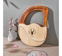 SXTYYH Arpa De Lira, 19, 21, 24, 32 Cuerdas Caoba Lyre Harp Portátil Profesional Instrumento De Cuerda Con Llave De Afinación, Cuerda De Repuesto, Púa Y Manual(27 strings)
