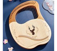 SXTYYH Arpa De Lira, 19, 21, 24, 32 Cuerdas Caoba Lyre Harp Portátil Profesional Instrumento De Cuerda Con Llave De Afinación, Cuerda De Repuesto, Púa Y Manual(24 strings)