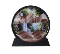 SXTYYH Arte De Arena En Movimiento, Paisaje De Arena del Fondo Marino En 3D Pintura De Arena Líquido Reloj De Arena Relajante Decoración for Oficina En Casa Cuadro De Arena(Brown,7in)