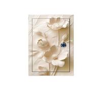 SXTYYH Cuadro for Tapar Cuadro Electrico Muro Pintura De Flores Tapa Contador Luz Decorativa Etiqueta Engomada, Sin Golpes Moderno Cubre Contadores De Luz Versión Vertical(35 * 40cm,O)