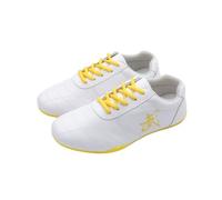 SXTYYH Cuero Zapatos De Taekwondo for Tai Chi Y Yoga, Zapatos Flexibles De Kung Fu for Mujeres Y Hombres Profesionales Práctica Karate Zapatos De Artes Marciales(Blanco,38EU)