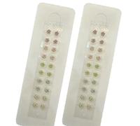 SXTYYH Forma De Flor De Ciruelo Acupuncture Semillas De Oreja Con Semillas De Acero Inoxidable Semillas Prensa Orejas for Aliviar El Estrés Y Desintoxicar Masaje De Oídos(40PCS)