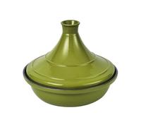 SXTYYH Hierro Fundido Olla Esmaltada Marruecos Tajine Marroqui for Cocinar Tajín Marroquí for Uso En Fogones Y Horno, Mejora El Sabor for Una Calidad De Restaurante(Verde,28cm)