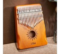 SXTYYH Kalimba 17 Teclas Instrumento Musical Portátil Piano De Pulgar Caoba Kit De Piano De Dedos con Martillo De Afinación Y Pegatina De Tono for Adultos Principiantes(17 Tones - Reddish Brown)