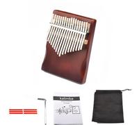 SXTYYH Kalimba Piano De Pulgar 17 Teclas, Portátil De Madera Kit De Piano De Dedos Con Martillo Afinador, Regalo De Vacaciones for Niños Adultos Principiantes Profesional(Coffee color set)