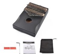 SXTYYH Kalimba Piano De Pulgar, Portátil 17 Teclas Principiantes Piano De Dedos Instrumentos Musicales Con Martillo Afinador E Instrucción De Estudio, for Regalos De Fiestas(Black kit)