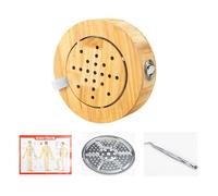 SXTYYH Madera Maciza Caja De Moxibustión, Moxa Box Sin Humo Caja De Moxa Silla Y Cojín for Meditación, Yoga, Relajación Herramienta for Terapia Con Hierbas(S)