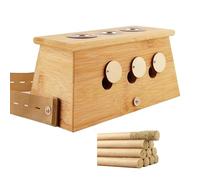 SXTYYH Moxa Box Calor Ajustable Kit De Caja De Moxa for La Cintura Abdomen Madera Maciza Caja De Moxibustión Estuche for Quemador for Alivio Del Dolor(Bamboo,3 holes)