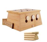 SXTYYH Moxa Box Calor Ajustable Kit De Caja De Moxa for La Cintura Abdomen Madera Maciza Caja De Moxibustión Estuche for Quemador for Alivio Del Dolor(Bamboo,6 holes)