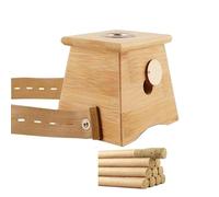 SXTYYH Moxa Box Calor Ajustable Kit De Caja De Moxa for La Cintura Abdomen Madera Maciza Caja De Moxibustión Estuche for Quemador for Alivio Del Dolor(Bamboo,1 hole)